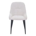 Larissia pakoworld chair white fabric with black metal leg 53x59x89cm