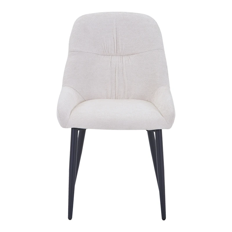 Larissia pakoworld chair white fabric with black metal leg 53x59x89cm