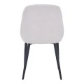 Larissia pakoworld chair white fabric with black metal leg 53x59x89cm