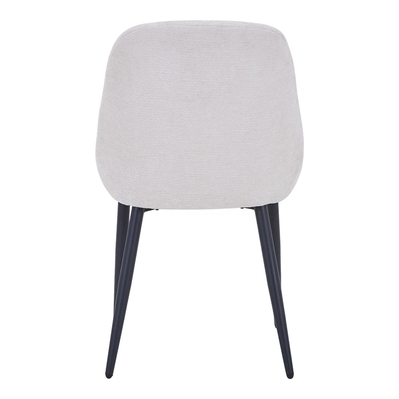 Larissia pakoworld chair white fabric with black metal leg 53x59x89cm