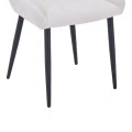 Larissia pakoworld chair white fabric with black metal leg 53x59x89cm