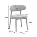 Luben chair pakoworld beige fabric - rubberwood in natural shade 53x54x79cm