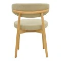 Luben chair pakoworld beige fabric - rubberwood in natural shade 53x54x79cm