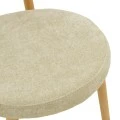 Luben chair pakoworld beige fabric - rubberwood in natural shade 53x54x79cm