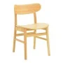 Lumnia chair pakoworld rubberwood in natural shade 46x50x76cm