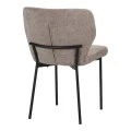 Mavier chair pakoworld grey beige fabric-black metal legs 48x61.5x82cm