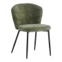 Chair Mercy pakoworld olive green fabric with black metal leg 57x60.5x79cm