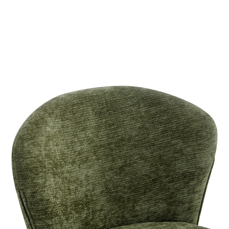 Chair Mercy pakoworld olive green fabric with black metal leg 57x60.5x79cm