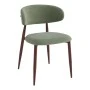 Moss chair pakoworld pistachio - walnut fabric metal legs 53x50x76cm