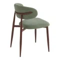 Moss chair pakoworld pistachio - walnut fabric metal legs 53x50x76cm
