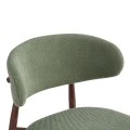 Moss chair pakoworld pistachio - walnut fabric metal legs 53x50x76cm