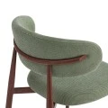 Moss chair pakoworld pistachio - walnut fabric metal legs 53x50x76cm