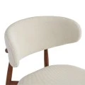 Moss chair pakoworld beige - walnut fabric metal legs 53x50x76cm
