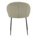 Chair Olympian pakoworld grey-beige fabric-black metal leg 50x55x83cm