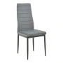 Chair Parker pakoworld grey velvet with black metal leg 41x48x96cm