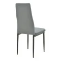 Chair Parker pakoworld grey velvet with black metal leg 41x48x96cm