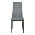 Chair Parker pakoworld grey velvet with black metal leg 41x48x96cm