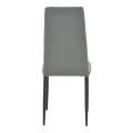 Chair Parker pakoworld grey velvet with black metal leg 41x48x96cm