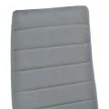 Chair Parker pakoworld grey velvet with black metal leg 41x48x96cm