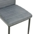 Chair Parker pakoworld grey velvet with black metal leg 41x48x96cm