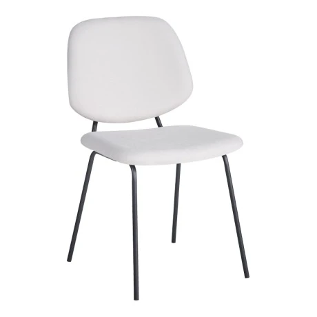 Chair hair Pietro I pakoworld beige fabric-black metal leg 45x55x82.5cm