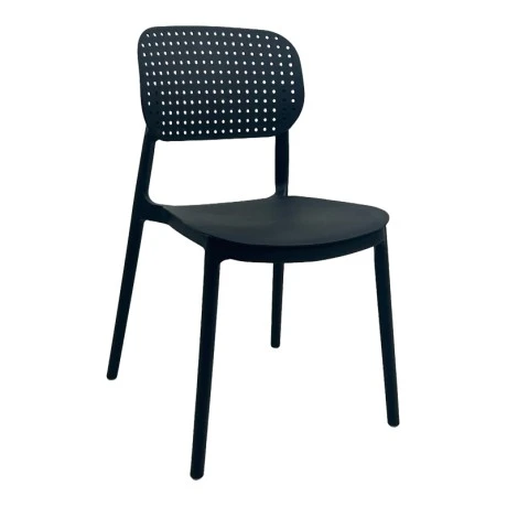 Stackable Regande pakoworld pp chair black 42x49.5x82cm