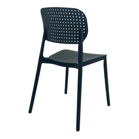 Stackable Regande pakoworld pp chair black 42x49.5x82cm