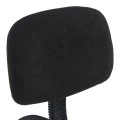 Icina pakoworld fabric reception chair on wheels in black shade 58x54x102-123cm