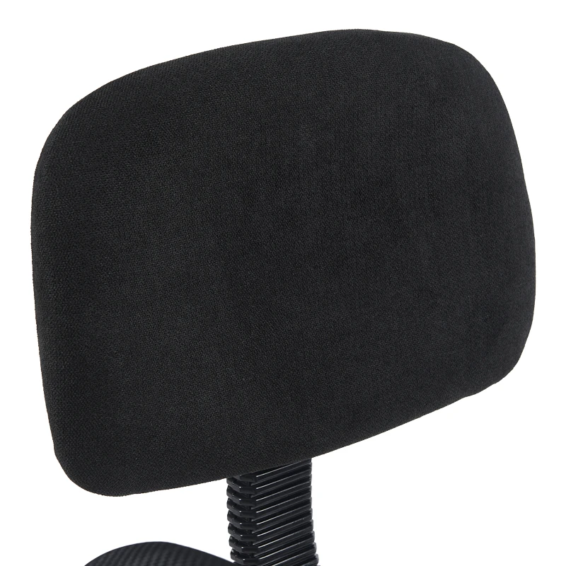 Icina pakoworld fabric reception chair on wheels in black shade 58x54x102-123cm