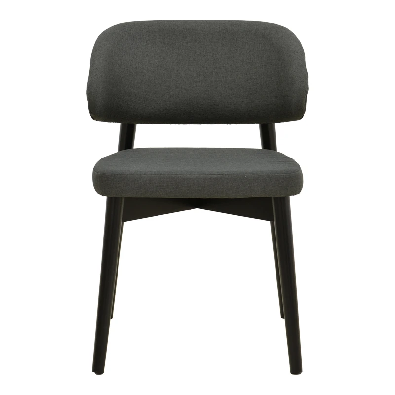 Chair Siena pakoworld anthracite fabric and rubberwood 48x50x81cm