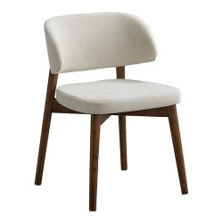 Siena chair pakoworld rubberwood in walnut-ecru shade 48x50x81cm