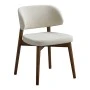 Siena chair pakoworld rubberwood in walnut-ecru shade 48x50x81cm