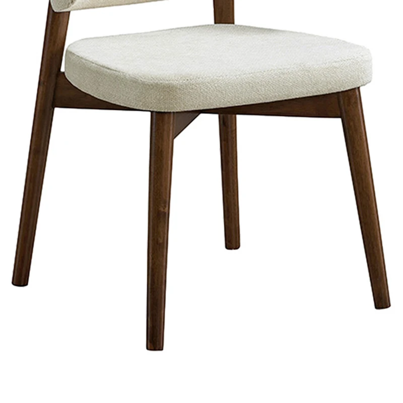 Siena chair pakoworld rubberwood in walnut-ecru shade 48x50x81cm