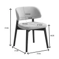 Siena chair pakoworld rubberwood in walnut-ecru shade 48x50x81cm