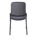 Καρέκλα Teragi στοιβαζόμενη pakoworld pp με UV protection ανθρακί 58x43.5x82εκ
