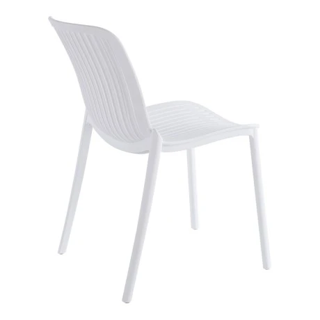 Καρέκλα Teragi στοιβαζόμενη pakoworld pp με UV protection λευκή 58x43.5x82εκ