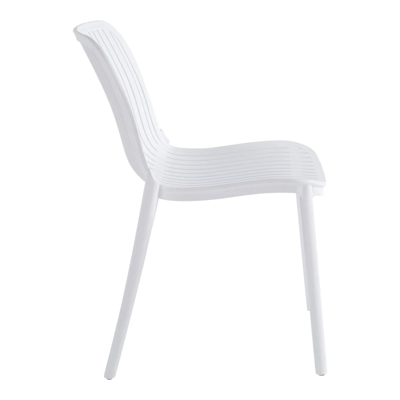 Καρέκλα Teragi στοιβαζόμενη pakoworld pp με UV protection λευκή 58x43.5x82εκ