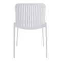 Καρέκλα Teragi στοιβαζόμενη pakoworld pp με UV protection λευκή 58x43.5x82εκ