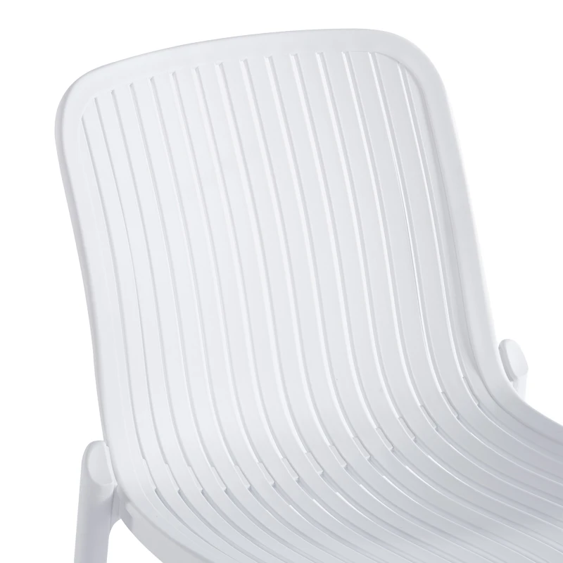 Καρέκλα Teragi στοιβαζόμενη pakoworld pp με UV protection λευκή 58x43.5x82εκ