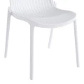 Καρέκλα Teragi στοιβαζόμενη pakoworld pp με UV protection λευκή 58x43.5x82εκ