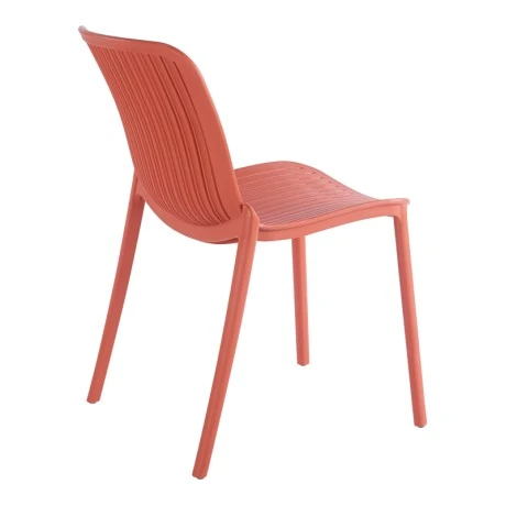 Καρέκλα Teragi στοιβαζόμενη pakoworld pp με UV protection terracotta 58x43.5x82εκ