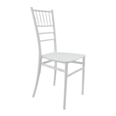 Καρέκλα Tiffany Ι pakoworld pp σε λευκή απόχρωση 38.5x46.5x87εκ