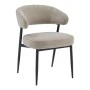 Timur armchair pakoworld beige grey fabric with black metal legs 61x55x78cm