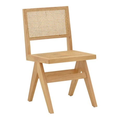 Chair Winslow pakoworld natural rubberwood 45x56x82cm