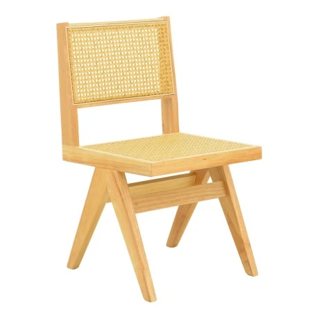 Winslow chair pakoworld rubberwood-rattan in natural shade 46x58x80cm