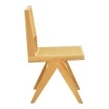 Winslow chair pakoworld rubberwood-rattan in natural shade 46x58x80cm