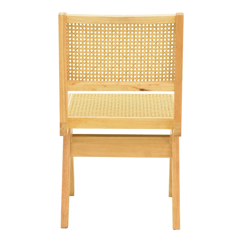 Winslow chair pakoworld rubberwood-rattan in natural shade 46x58x80cm