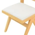Winslow chair pakoworld rubberwood in natural shade-white fabric 46x58x80cm