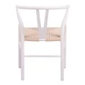 Wishbone chair pakoworld rubberwood-rope in white shade 60x51x80cm