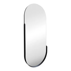 mirror Asteria pakoworld black MDF with black metal 45x5.0x105cm mirror Asteria pakoworld black MDF with black metal 45x5.0x105cm